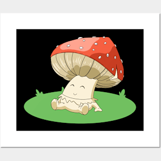 Happy shroom Posters and Art